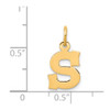 Lex & Lu 14k Yellow Gold Small Block Initial S Charm - 4 - Lex & Lu