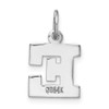 Lex & Lu 14k White Gold Small Block Initial E Charm - 4 - Lex & Lu