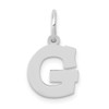 Lex & Lu 14k White Gold Small Block Initial G Charm - Lex & Lu