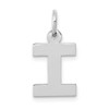 Lex & Lu 14k White Gold Small Block Initial I Charm - Lex & Lu