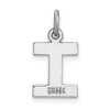 Lex & Lu 14k White Gold Small Block Initial I Charm - 4 - Lex & Lu