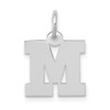 Lex & Lu 14k White Gold Small Block Initial M Charm - Lex & Lu