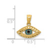 Lex & Lu 14k Yellow Gold Enameled Eye Pendant - 4 - Lex & Lu