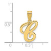 Lex & Lu 14k Yellow Gold C Script Initial Pendant - 4 - Lex & Lu