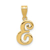 Lex & Lu 14k Yellow Gold E Script Initial Pendant - Lex & Lu