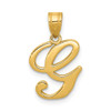 Lex & Lu 14k Yellow Gold G Script Initial Pendant - Lex & Lu