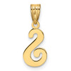 Lex & Lu 14k Yellow Gold S Script Initial Pendant - 3 - Lex & Lu