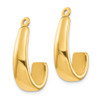 Lex & Lu 14k Yellow Gold J Hoop Earrings Jackets - 2 - Lex & Lu