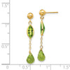 Lex & Lu 14k Yellow Gold Peridot Post Earrings - 4 - Lex & Lu