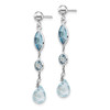 Lex & Lu 14k White Gold Blue Topaz Post Earrings LAL91638 - 2 - Lex & Lu