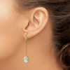 Lex & Lu 14k Yellow Gold Peridot and Green Quartz Post Earrings - 3 - Lex & Lu