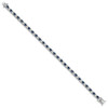 Lex & Lu Sterling Silver Sapphire & White Topaz Tennis Bracelet 7'' - 2 - Lex & Lu