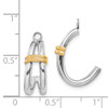 Lex & Lu 14k Two-tone Gold J Hoop Earrings Jackets - 3 - Lex & Lu