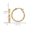 Lex & Lu 14k Yellow Gold Twist Hoop Earrings LAL91673 - 4 - Lex & Lu