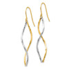 Lex & Lu 14k Two-tone Gold Twist Dangle Earrings - 2 - Lex & Lu