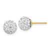 Lex & Lu 14k Yellow Gold Crystal 8mm Post Earrings - Lex & Lu