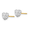 Lex & Lu 14k Yellow Gold Crystal 6mm Heart Post Earrings LAL91685 - 2 - Lex & Lu