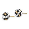 Lex & Lu 14k Yellow Gold Crystal Leopard Black Yellow 8mm Post Earrings - 2 - Lex & Lu