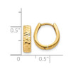 Lex & Lu 14k Yellow Gold Textured and Polished Hinged Hoop Earrings LAL91725 - 4 - Lex & Lu