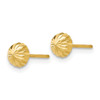 Lex & Lu 14k Yellow Gold D/C 5mm Domed Post Earrings - 2 - Lex & Lu
