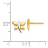 Lex & Lu 14k Yellow Gold & Rhodium w/Rhodium Polished Dragonfly Post Earrings - 4 - Lex & Lu