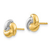 Lex & Lu 14k Yellow Gold & Rhodium Polished Fancy Post Earrings LAL91825 - 2 - Lex & Lu