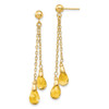 Lex & Lu 14k Yellow Gold Citrine Dangle Earrings - Lex & Lu