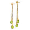 Lex & Lu 14k Yellow Gold Peridot Dangle Earrings LAL91863 - 2 - Lex & Lu