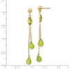 Lex & Lu 14k Yellow Gold Peridot Dangle Earrings LAL91865 - 4 - Lex & Lu