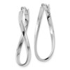 Lex & Lu 14k White Gold Small Twisted Earrings - 2 - Lex & Lu