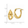 Lex & Lu 14k Yellow Gold Twisted Hoop Earrings LAL91897 - 4 - Lex & Lu