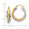 Lex & Lu 14k Two-tone Gold Double Hoop Earrings - 4 - Lex & Lu