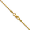 Lex & Lu 14k Yellow Gold 1.6mm Solid Rope Chain Necklace or Bracelet- 4 - Lex & Lu