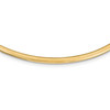 Lex & Lu 14k Yellow Gold 8mm Lightweight Domed Omega Necklace - Lex & Lu