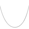 Lex & Lu 14k White Gold 1.0mm Round D/C Wheat Chain Necklace- 3 - Lex & Lu