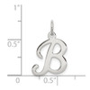 Lex & Lu Sterling Silver Stamped Initial B Charm - 3 - Lex & Lu