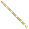 Lex & Lu 14k Yellow Gold 10mm Flat Figaro Chain Necklace or Bracelet LAL1299- 3 - Lex & Lu