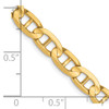 Lex & Lu 14k Yellow Gold 5.25mm Concave Anchor Chain Necklace or Bracelet LAL1317- 5 - Lex & Lu