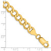 Lex & Lu 14k Yellow Gold 7.0mm Semi Solid Curb Link Chain Necklace or Bracelet LAL1328- 6 - Lex & Lu