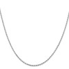 Lex & Lu 14k White Gold 1.5mm D/C Rope Necklace, Bracelet or Anklet LAL1666- 2 - Lex & Lu