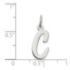 Lex & Lu Sterling Silver Medium Script Initial C Charm - 4 - Lex & Lu