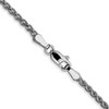 Lex & Lu 14k White Gold 2.1mm Wheat Chain Necklace- 4 - Lex & Lu