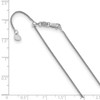 Lex & Lu 14k White Gold Adjustable Wheat Chain Necklace LAL92083- 2 - Lex & Lu