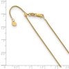 Lex & Lu 14k Yellow Gold Adjustable Wheat Chain Necklace LAL92084- 2 - Lex & Lu