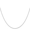 Lex & Lu 14k White Gold .80mm Round D/C Wheat Chain Necklace- 3 - Lex & Lu