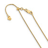 Lex & Lu 14k Yellow Gold Adjustable Box Chain Necklace LAL92099 - Lex & Lu