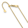 Lex & Lu 10k Yellow Gold Adjustable Wheat Chain Necklace LAL92129 - Lex & Lu