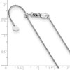 Lex & Lu 10k White Gold Adjustable Wheat Chain Necklace LAL92130- 2 - Lex & Lu