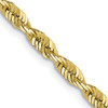 Lex & Lu 10k Yellow Gold 2.8mm D/C Lt Weight Rope Chain Necklace or Bracelet - Lex & Lu