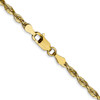 Lex & Lu 10k Yellow Gold 2.8mm D/C Lt Weight Rope Chain Necklace or Bracelet- 4 - Lex & Lu